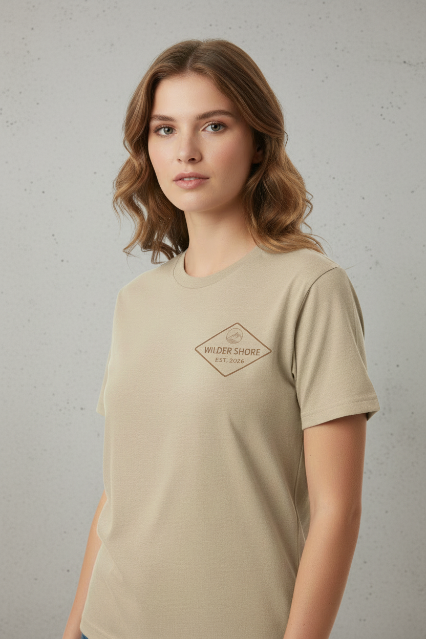 Female Model - Horizontal Diamond Tee 