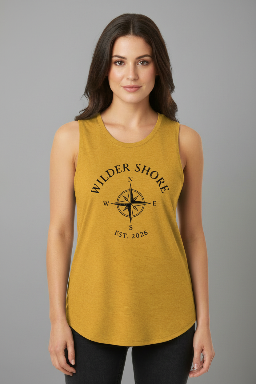 Female Model Nautical Compass - Soft Matte Gray