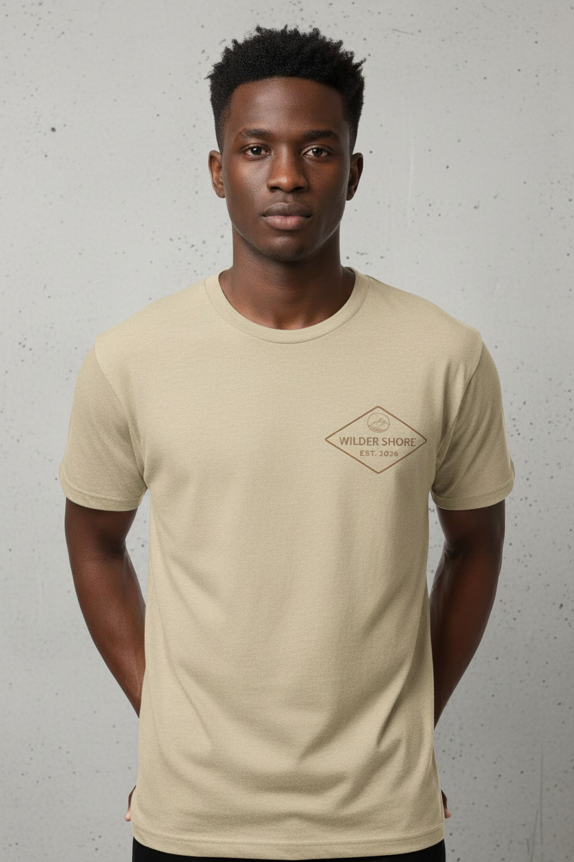 Male Model - Horizontal Diamond Tee